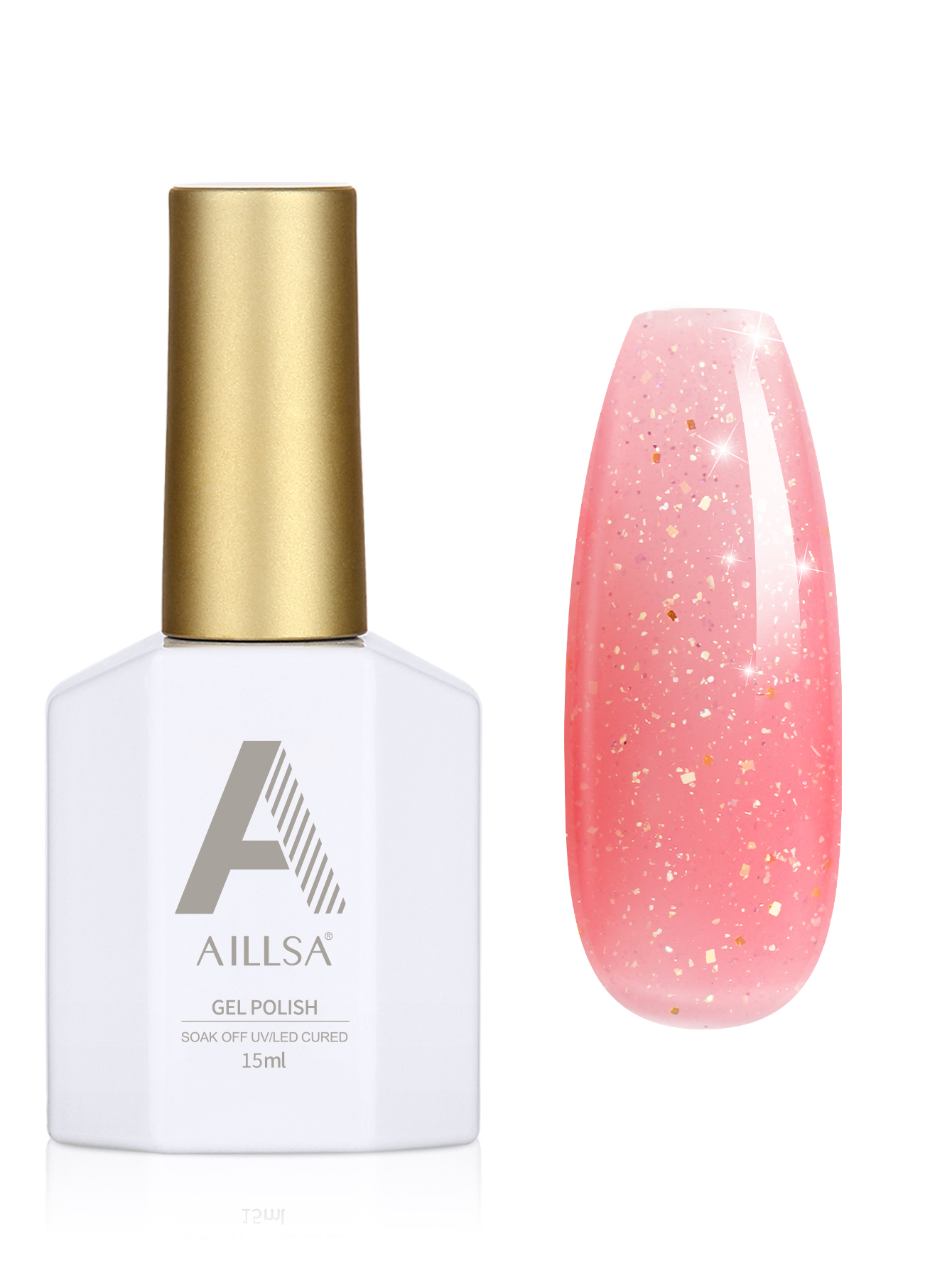 Esmalte em gel glitter vermelho 15ml/1 unidade, precisa de cura com lâmpada UV. Esmalte em gel de longa duração e