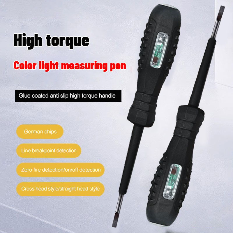 Caneta Elétrica De Medição De Luz Colorida De Alto torque , Chave De Fenda , Quebra De Fio Dedicada Para Eletricista Int