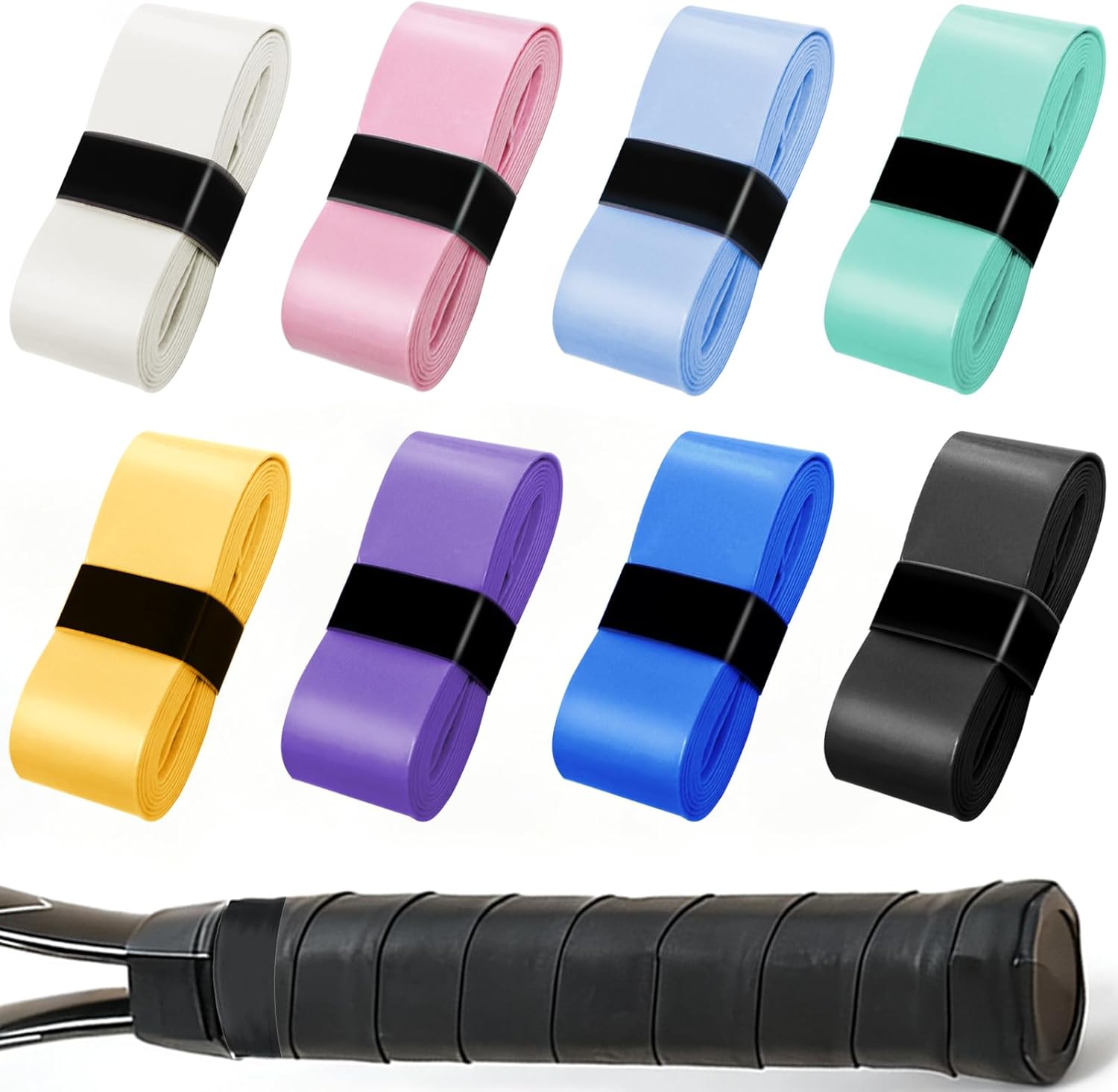 Overgrip De Raquete Multiesportivo Preto , Design Sem Furo Para Tênis E De Remo