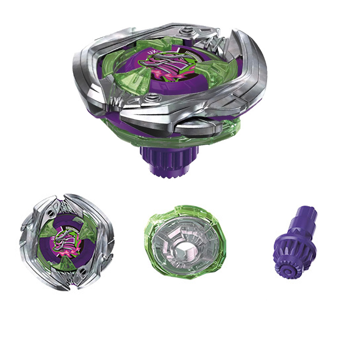 Beyblade X UX-09 Espada Samurai Conjunto Lançador de Corda 2-70L Iniciante Brinquedos para Meninos Presente de