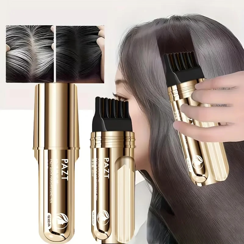 Bastão de Tinta Capilar Temporária Fórmula Suave Aplicação Fácil Cor Natural Retoque Rápido Produto de Beleza Portátil