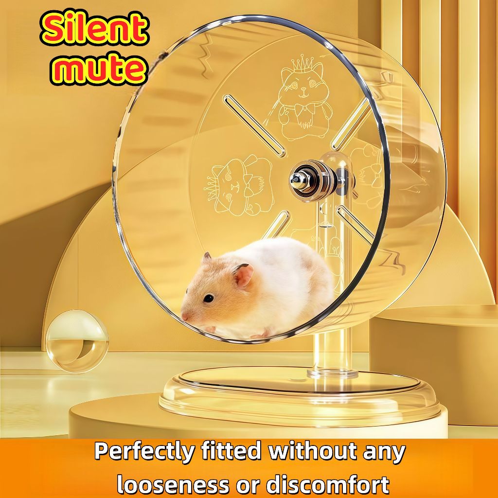 Roda De Corrida Grande Para Hamster , Silenciosa , Estável , Extra Larga Animais De Estimação Pequenos , 24 Cm