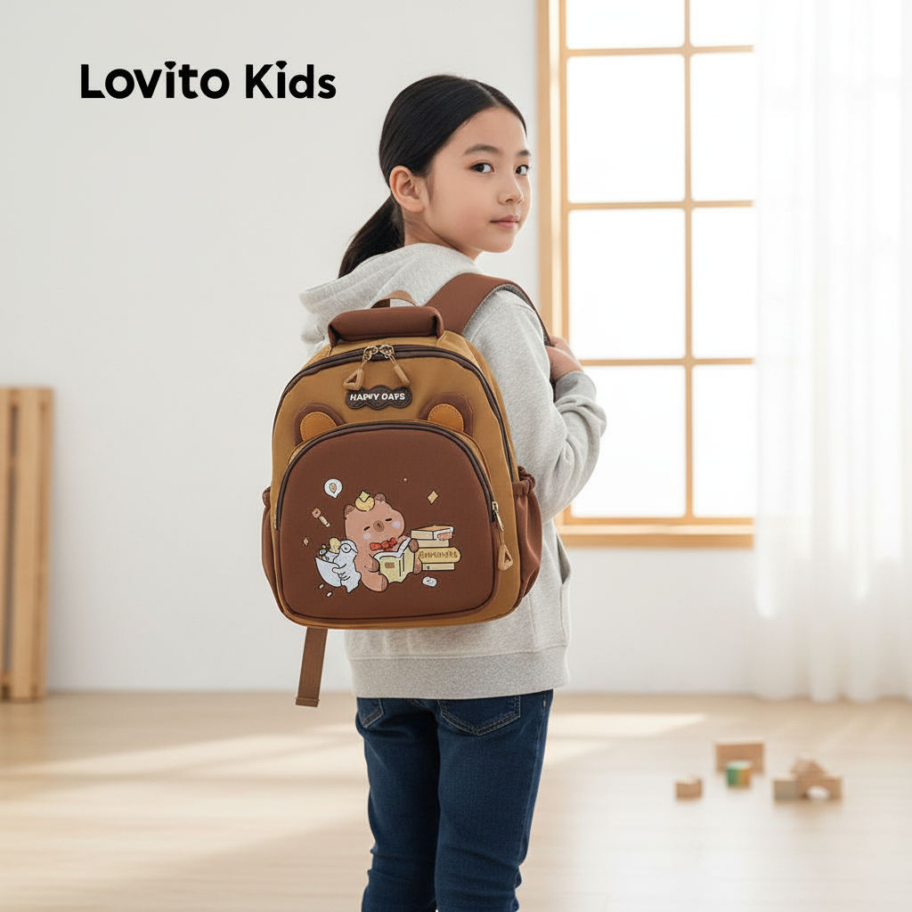 Lovito Kids Mochila Infantil Estampada Casual para Bebês e Crianças LFA98130 em Oferta na Shopee