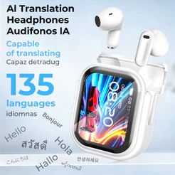 HTC NE20 Fones De Ouvido Bluetooth 6.0 AI Tradução Ao Vivo Tela LED Inteligente HIFI Qualidade De Som Tecnologia De Canc