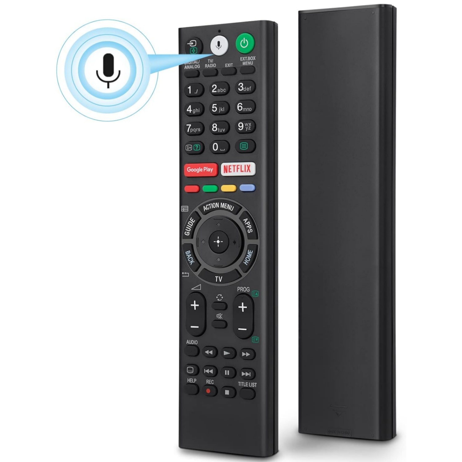 Substituto de Controle Remoto por Voz para Smart TV Ar Condicionado 4K Controle Universal Sem Fio
