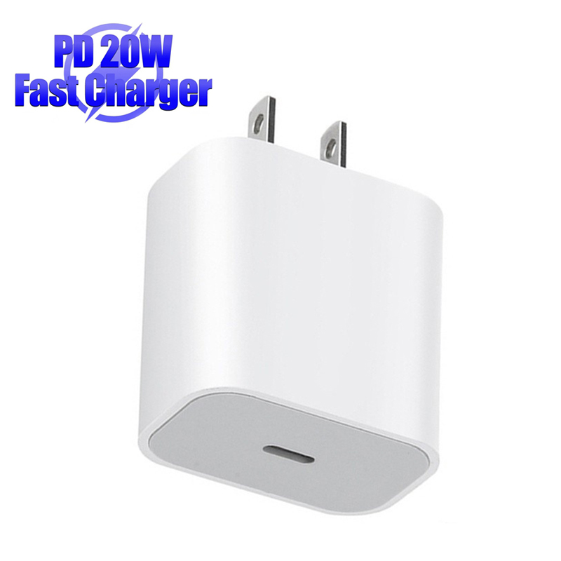  Carregador de Parede Rápido PD 20W com Plugue dos EUA para iPhone, iPad, Celular e Carregador Rápido Adaptador