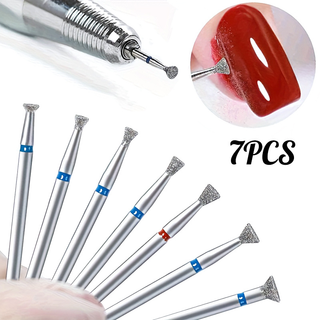 Kit 7 Peças de Brocas de Unha Diamante, Acessórios para Lixadeira Elétrica de Manicure e …