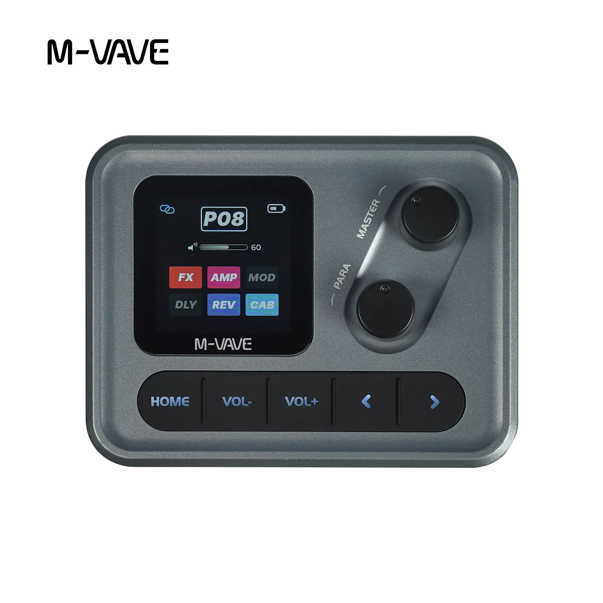 M-VAVE Pocket AMP Mini Amplificador de Guitarra e Baixo 3,9 cm LCD Colorido Controle por APP Processador de Efeitos de