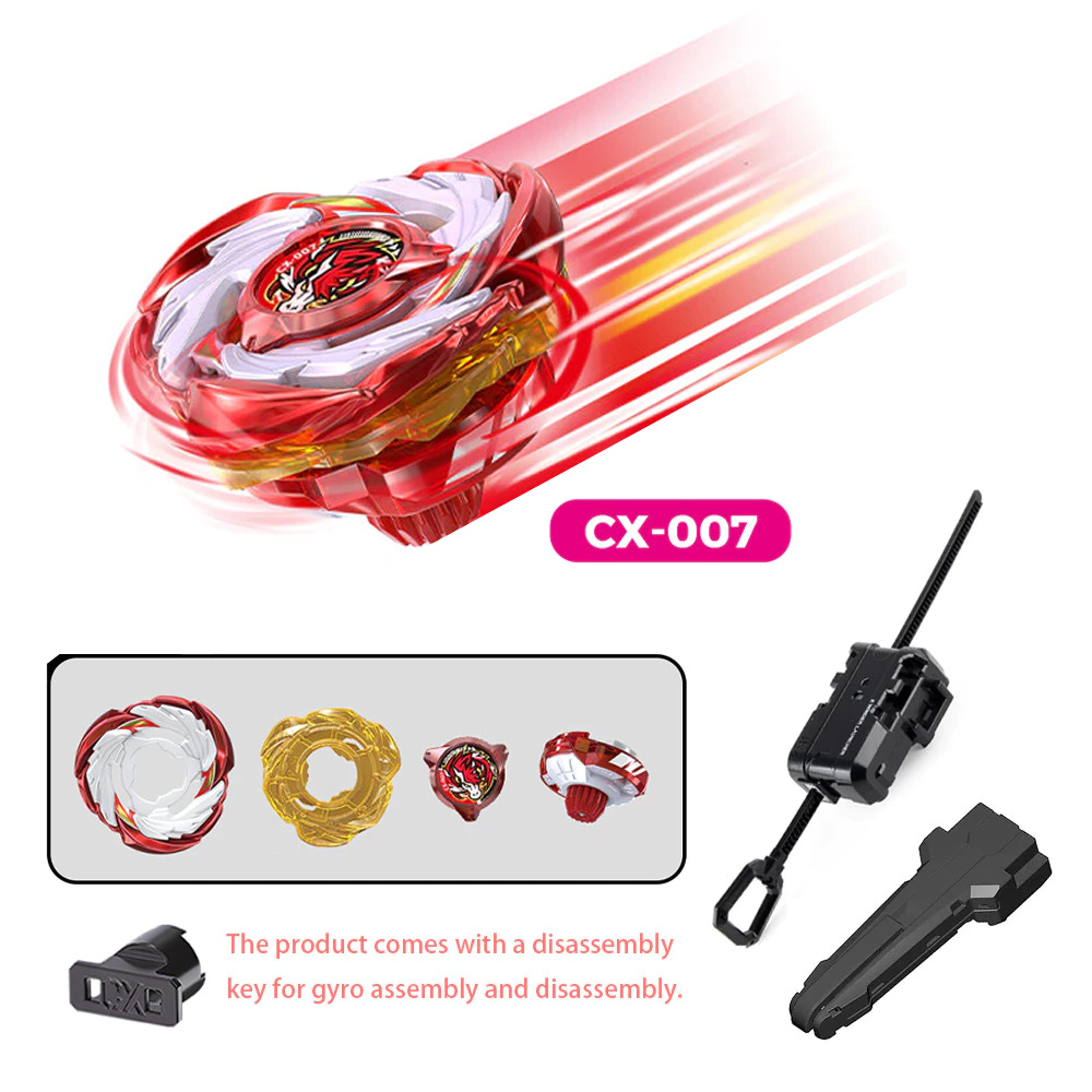 Bey X CX-00 Pegasus Blast ATR Battle Top Red Xtreme Com Ripcord Launcher LED Grip Set Brinquedo Giroscópio Giratório Par