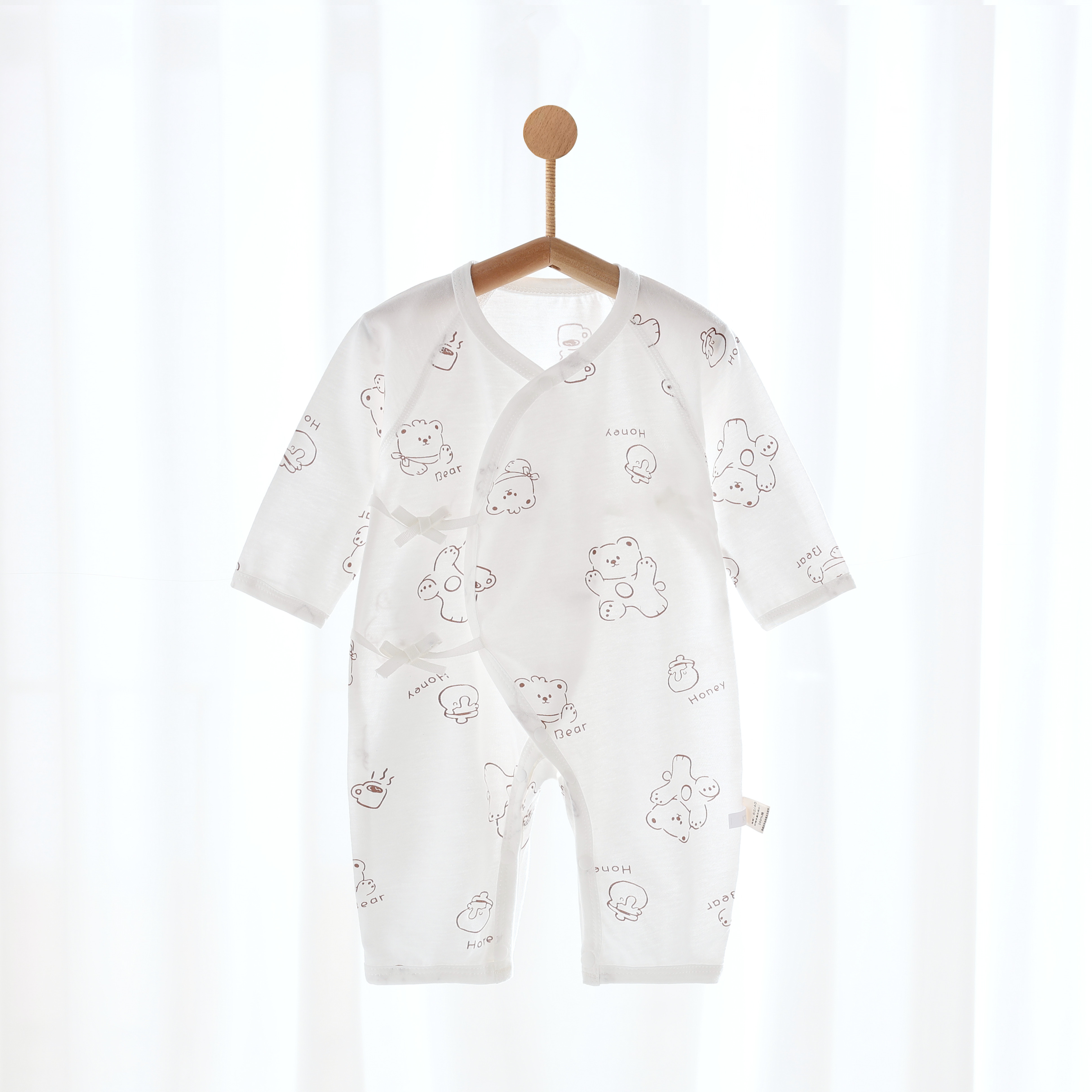 Bodysuit De Algodão Para Recém-Nascidos , Botões De Pressão Ajustáveis , 0-6m , Respirável , Macio , Roupa De Dormir Beb