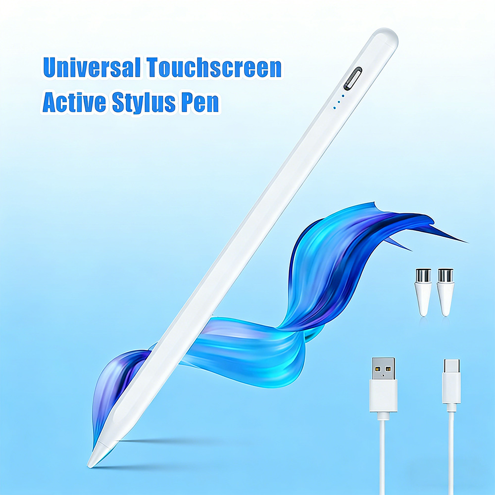 Caneta Stylus Capacitiva Universal Com 2 Pontas Para Tablet iOS iPad Smartphone Caneta Touch Lisa