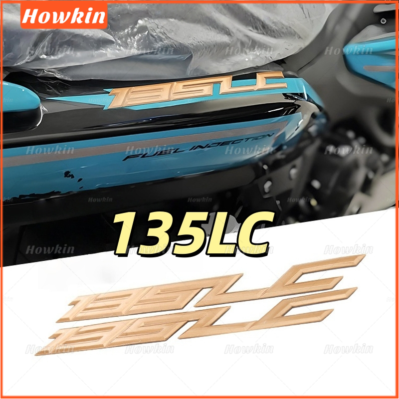 2/4 peças de adesivo 3D para motocicleta emblema/insígnia para Yamaha 135LC