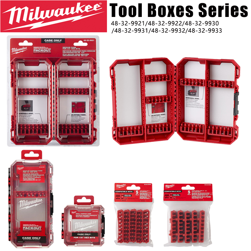 MILWAUKEE Resistente Caso Acessório Portátil Ferramenta Caixa De Armazenamento Organizador De Ferragem 48-32-9932 1 Pc