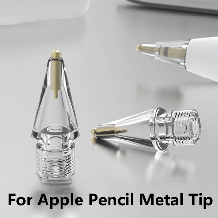 Pontas de Reposição Transparentes para Apple Pencil Pro 1a, 2a e 3a Geração, USB-C, iPad Pro, iPad Air, Acessórios de