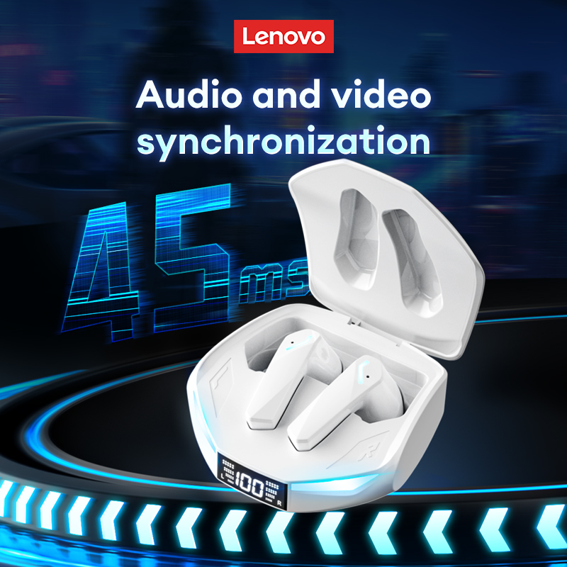 Fones de ouvido sem fio Lenovo Thinkplus XT53 TWS, Bluetooth 5.4, display digital LED, fones de ouvido gamer, à prova