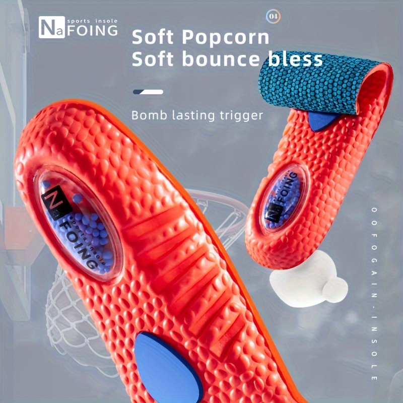 Detalhes do Palmilhas Unissex Eva Popcorn Com Absorção De Choque Almofada Ortopédica Respirável Para Corrida E Fitness