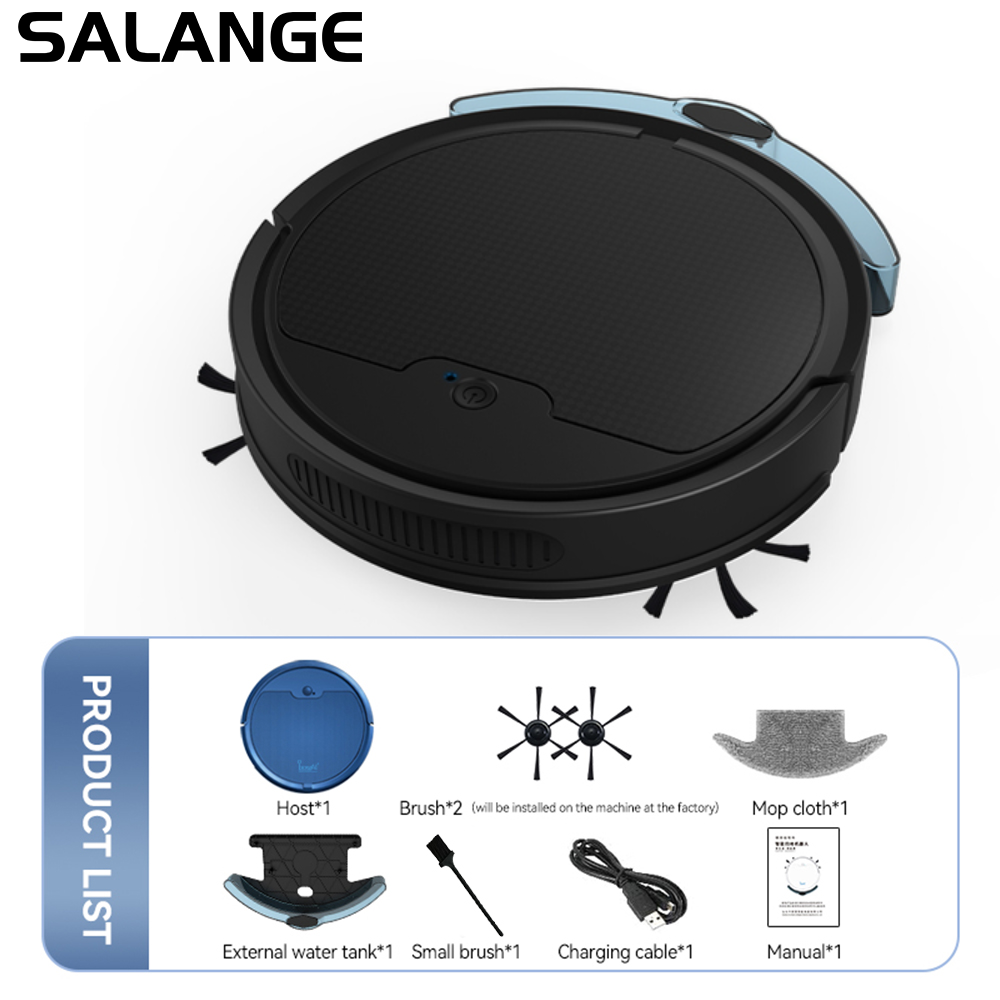 Salange Aspirador de pó 3 em 1 sem fio, robô inteligente para varrer, aspirar e passar pano. Robô aspirador para casa.