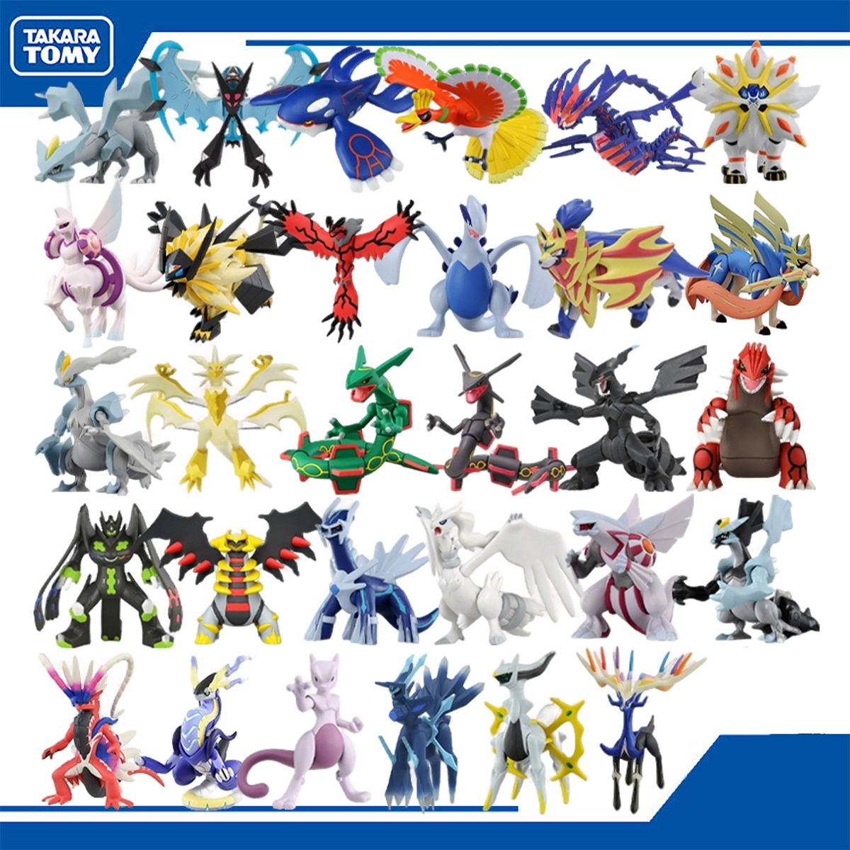 Takara Tomy Pokémon Figuras Série ML Zacian Zamazenta Ho-Oh Kyurem Negro Necrozma Dusk Mane Solgaleo Rayquaza Eternatus