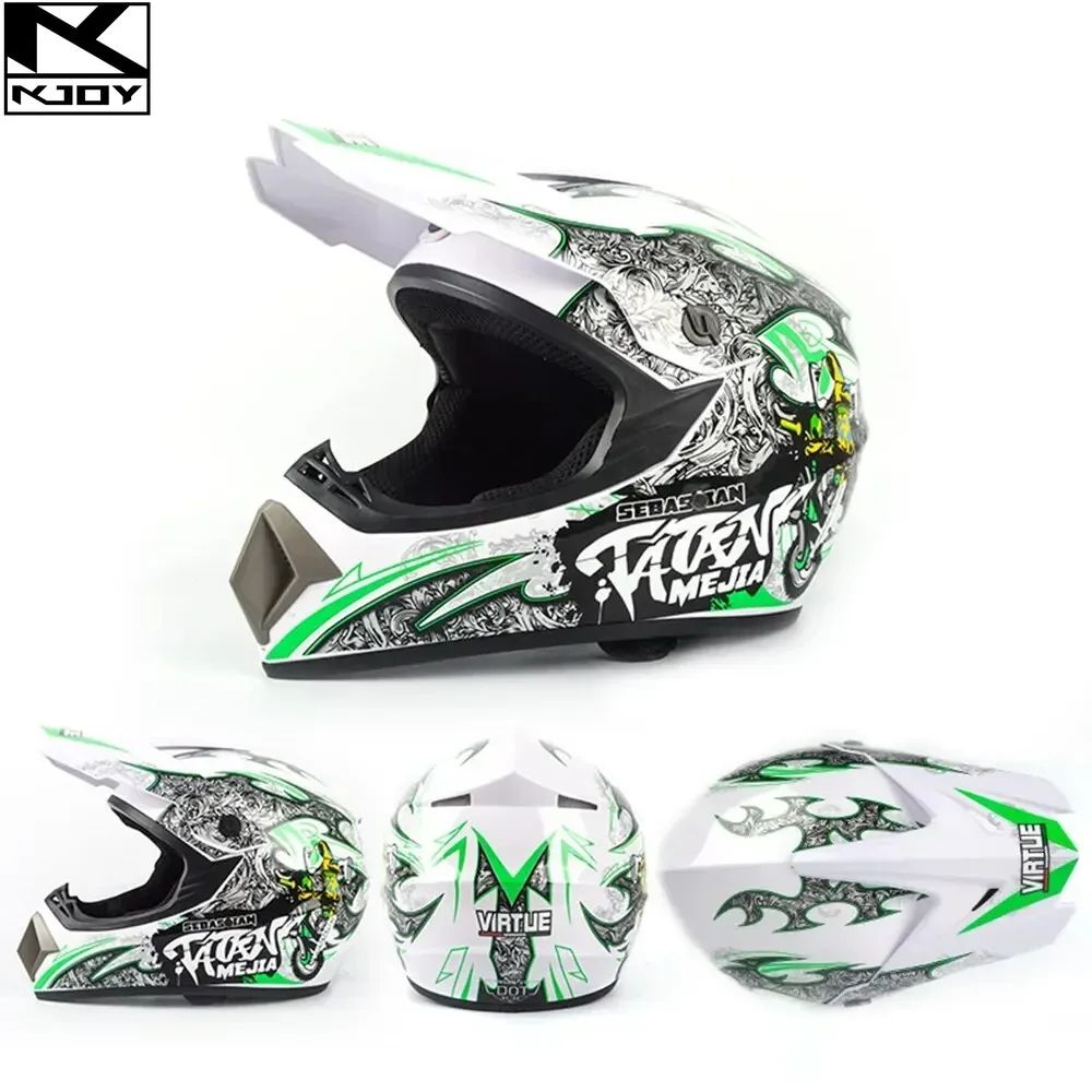 Capacete de Scooter de Rosto Completo Design de Personalidade Quatro Estações Capacete de Motocicleta Universal