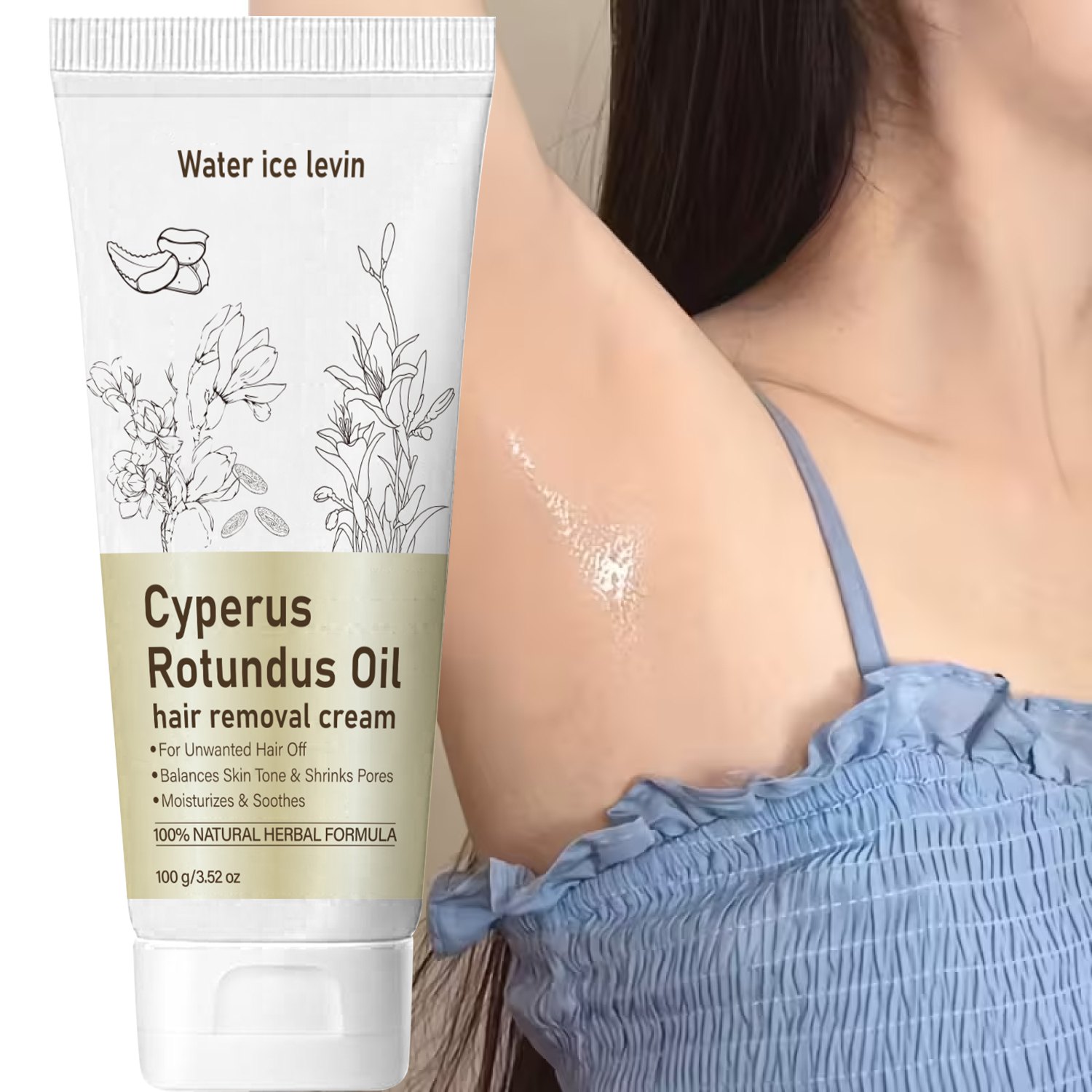 Cyperus Rotudus Oil Creme Depilatório , Refrescante E Suave , Não Irritante