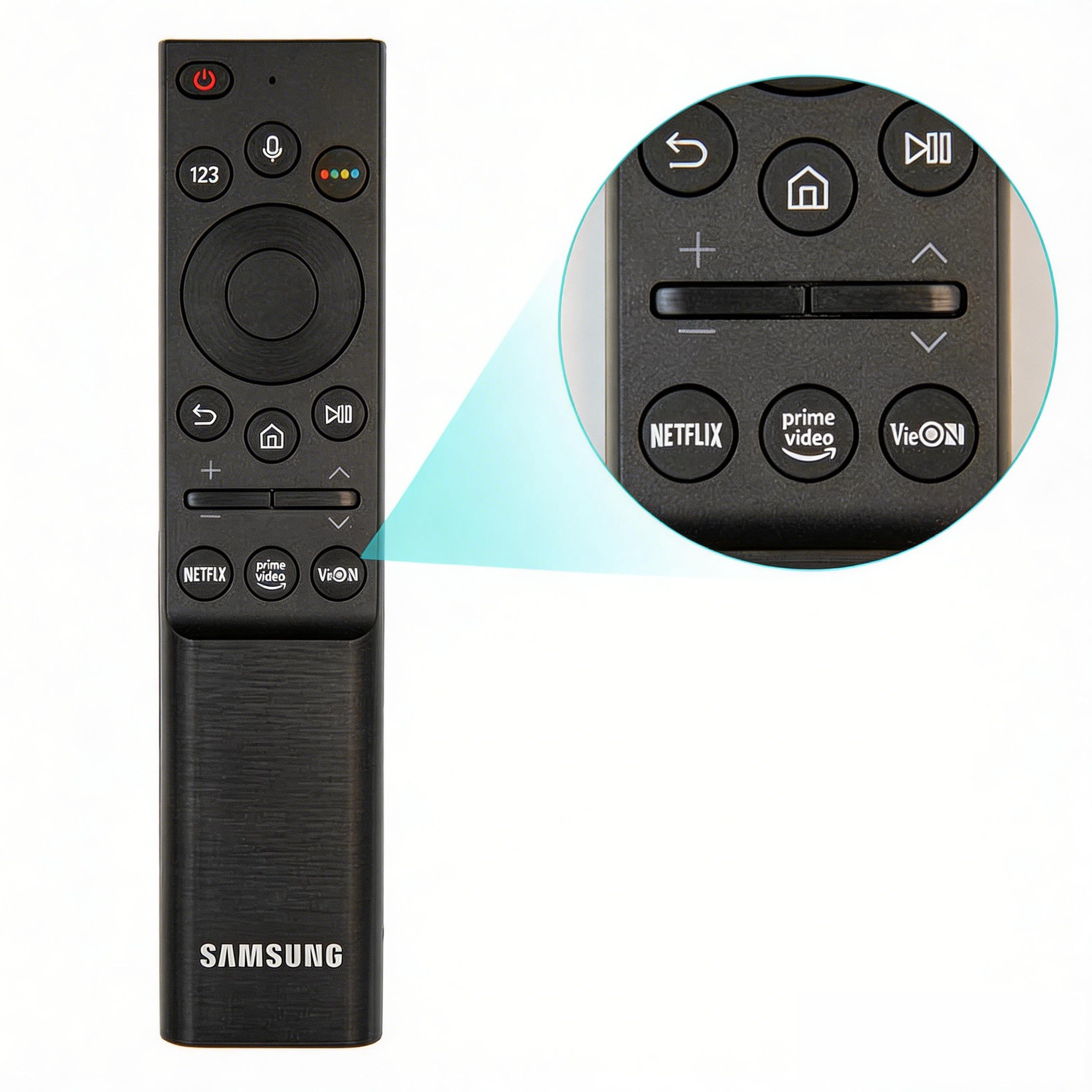 Para controle remoto de TV Samsung, outros dispositivos, busca por voz, controle remoto de TV QLED 4K fabricada na