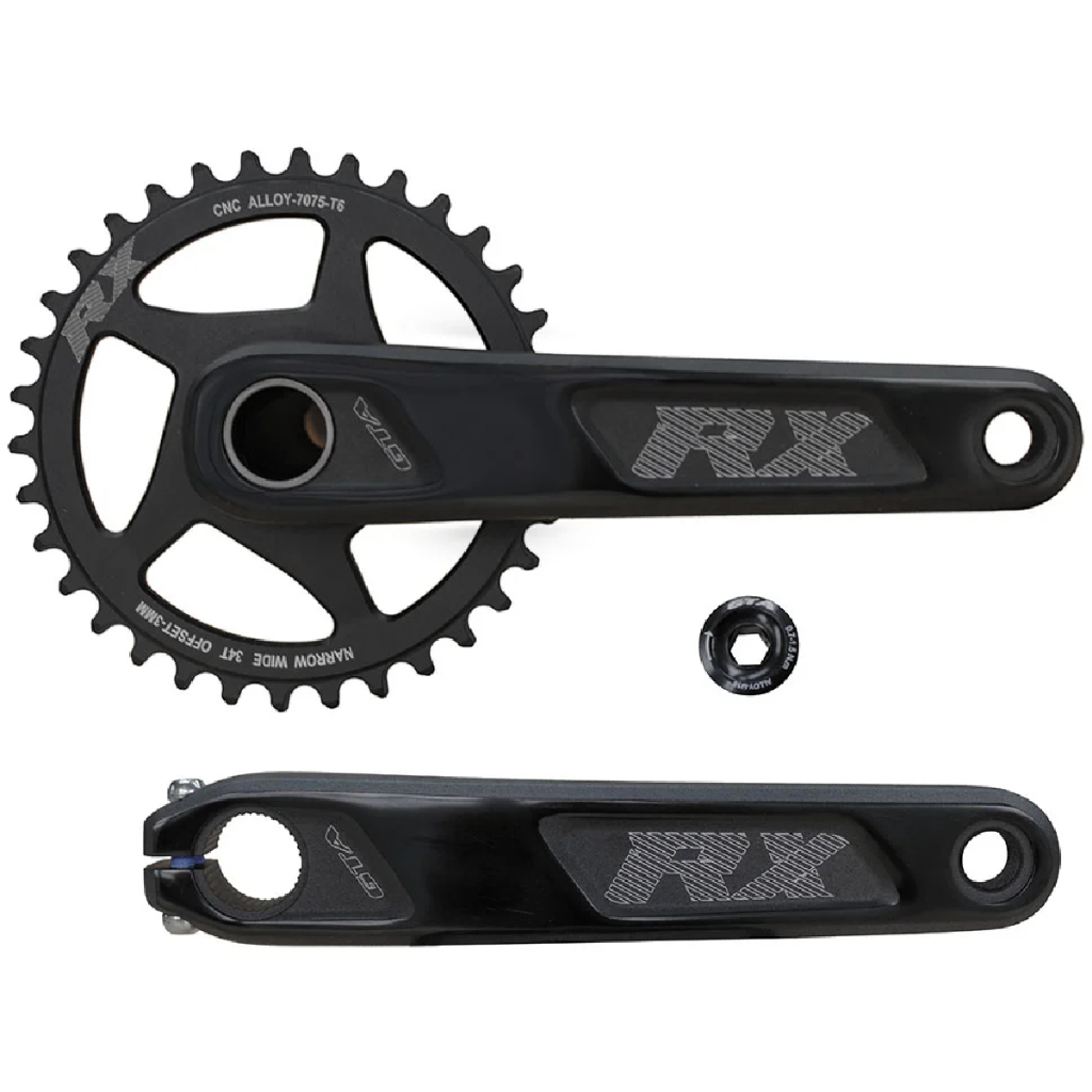 Conjunto de pedivela Hollowtech Direct Mount 34D, design peça única para MTB e ciclismo de estrada