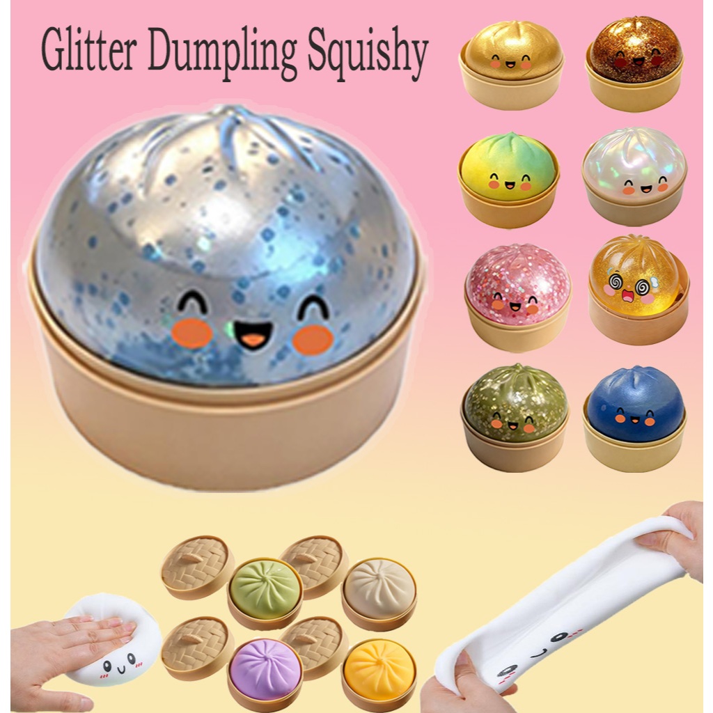 Simulação Dumpling Squeeze Toy Recuperação Lenta Alívio Do Estresse Soft Pinch Bun Com Vaporizador Para Crianças Adultos