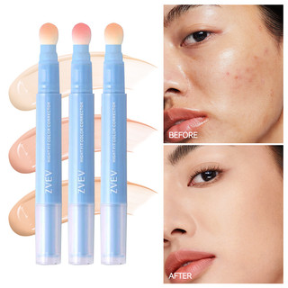 Caneta Corretiva Hidratante ZVEV, Ilumina e Longa Duração, Ideal para Olheiras e Manchas