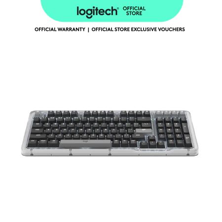 Teclado mecânico sem fio Logitech Alto Keys K98M, teclado personalizável com estrutura de junta amortecedora e teclas