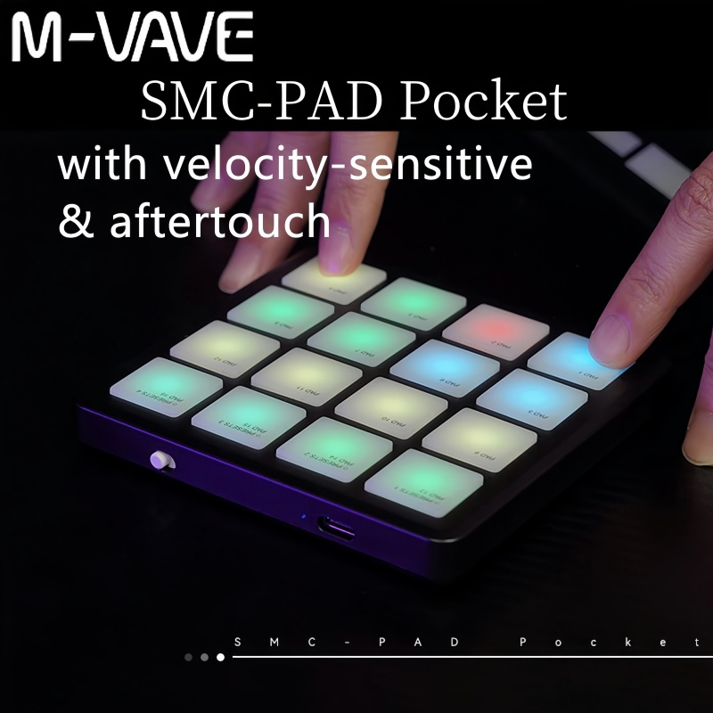JAMJUM 16 RGB Drum Pad Controlador MIDI Para Fazer Batidas Ao Vivo DJ Performance Portátil Beat Maker Almofada De Produç