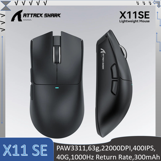 Mouse Gamer Leve Attack Shark X11 SE com Três Modos, Vida Útil dos Botões HUANO de 20 Mil…