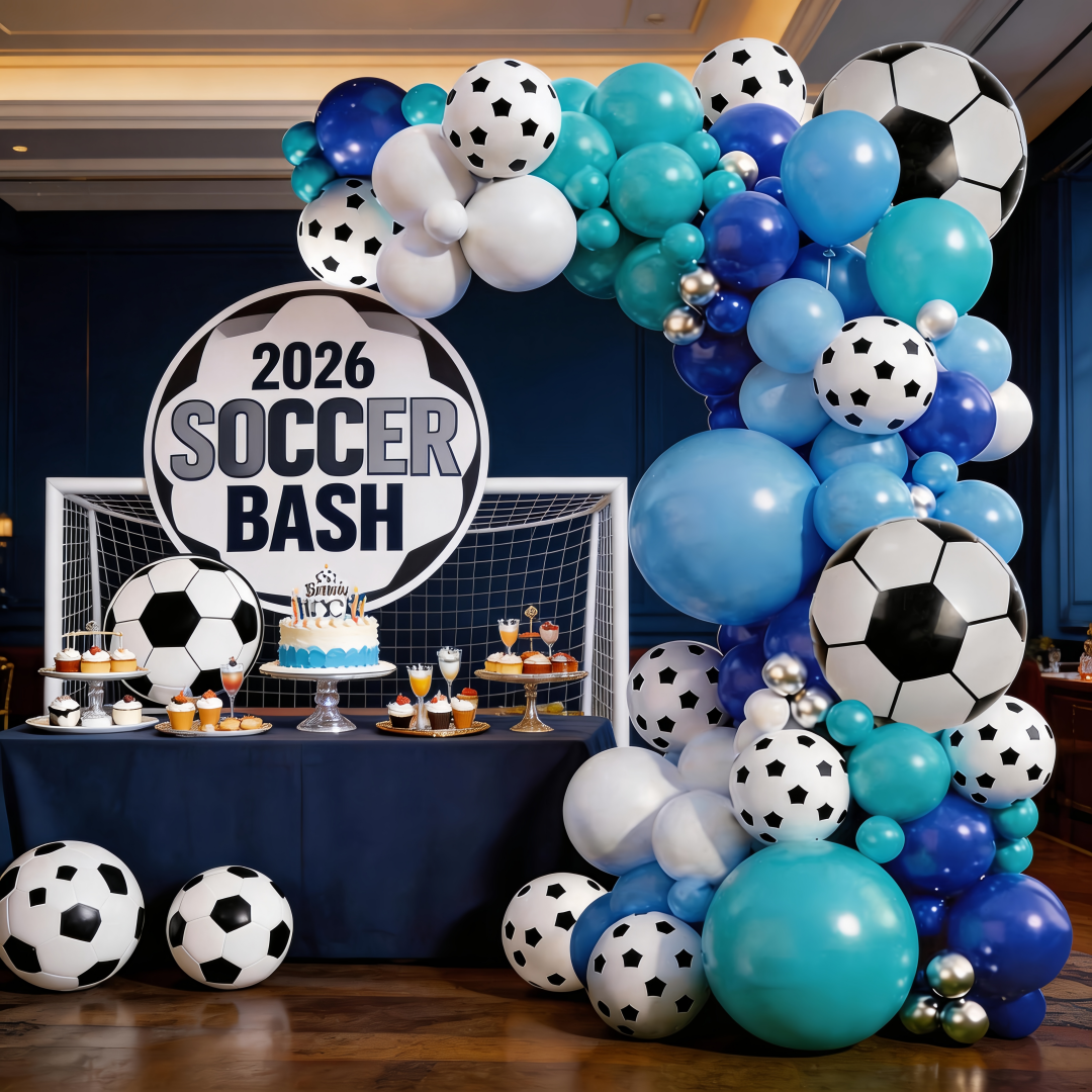 Conjunto De Balões Temáticos De Futebol Da Copa Do Mundo 2026 116 Unidades , Decoração De Festa De Aniversário Para Meni