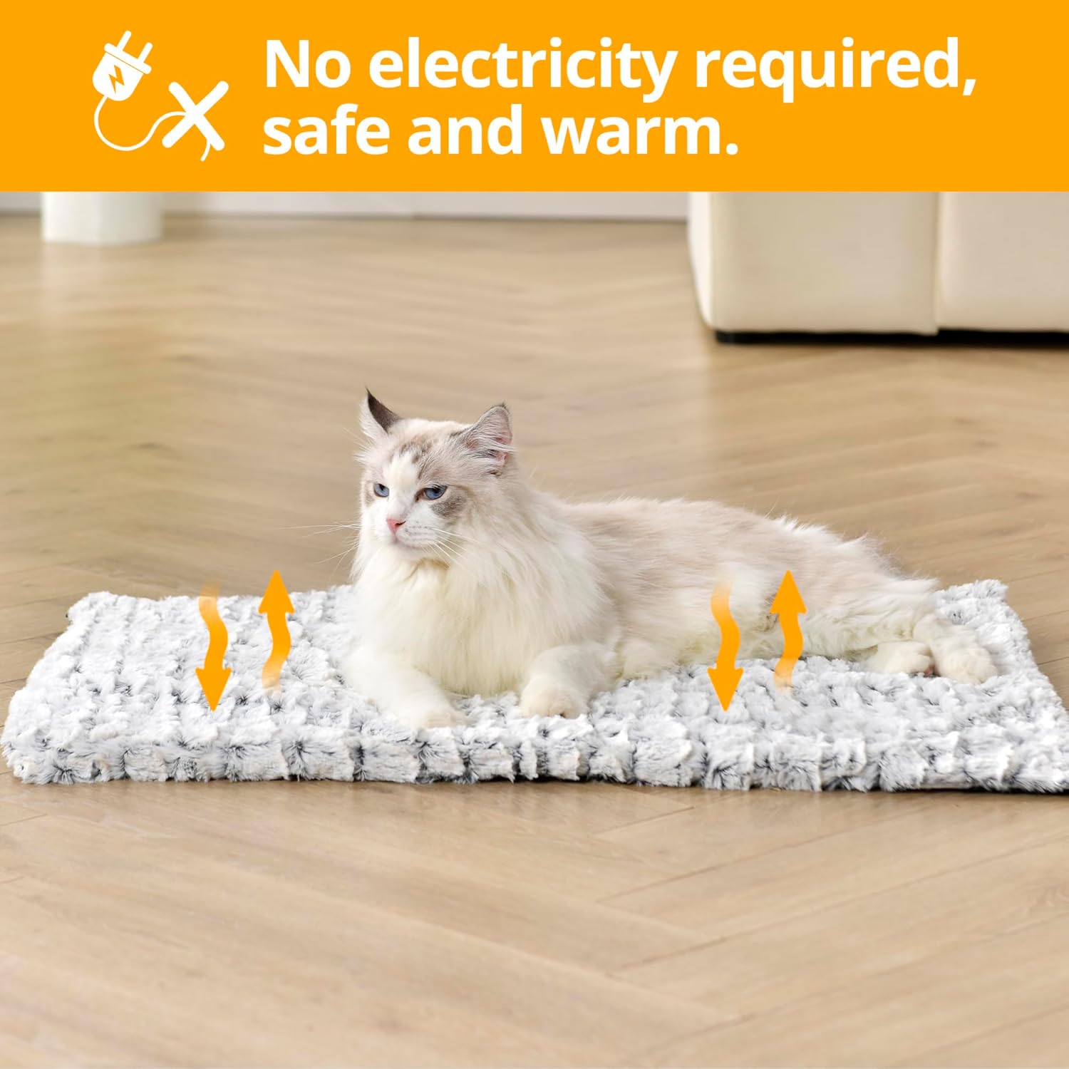 Cama De Gato Ultramacia Com Autoaquecimento – Tapete Aquecido Antiderrapante Para Animais De Estimação Folha Térmica , C