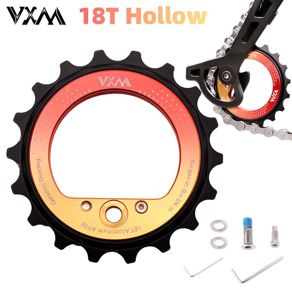 VXM 18T Polia de Transmissão Oca Roda 9/10/11/12 Velocidades Rolamento Cerâmico Dupla Cor para Shimano R8000/7000