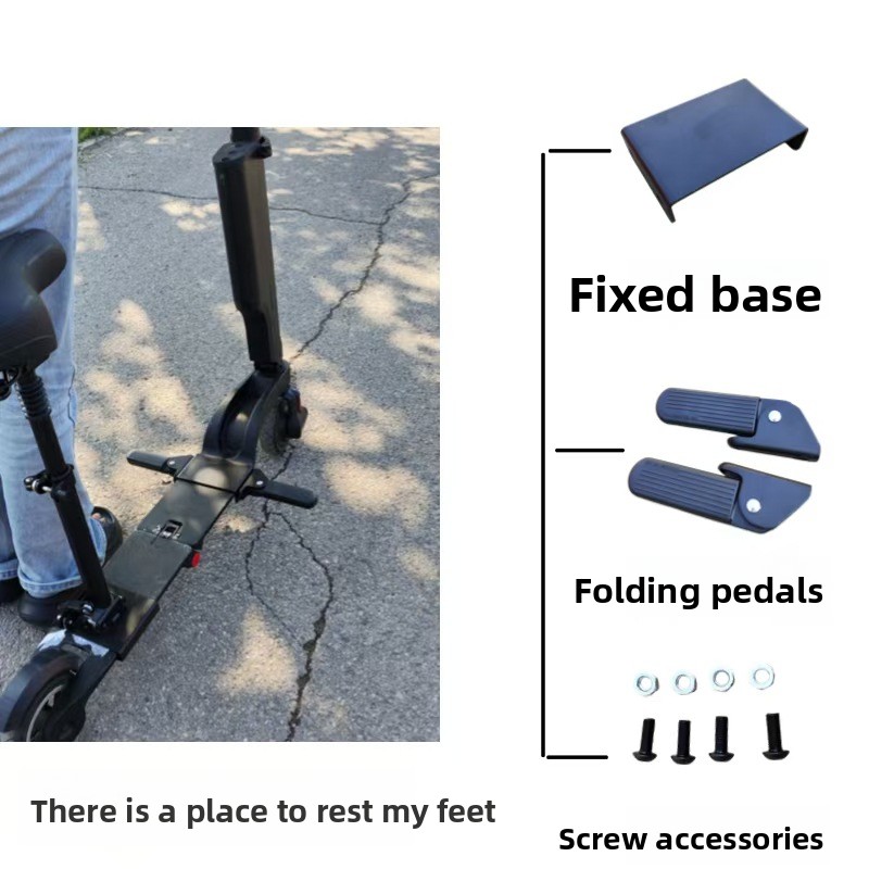 Pedal De Apoio Para Os Pés Dianteiro Dobrável Acessório De Scooter Elétrico Compatível Com Huanxi X6