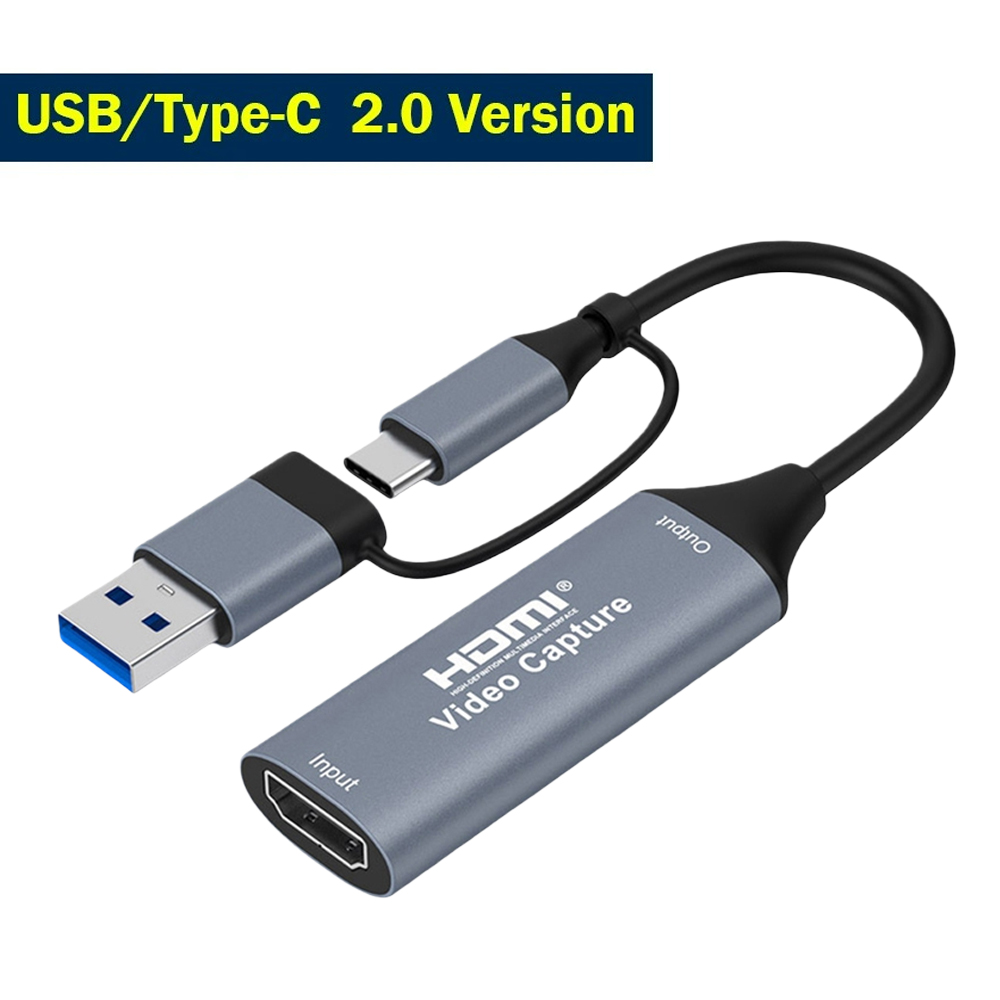Placa de captura de vídeo e áudio HDMI com interface USB 2.0 Tipo-C, HD 2K 30 Hz, Pro Hub Elite, para câmera e PC