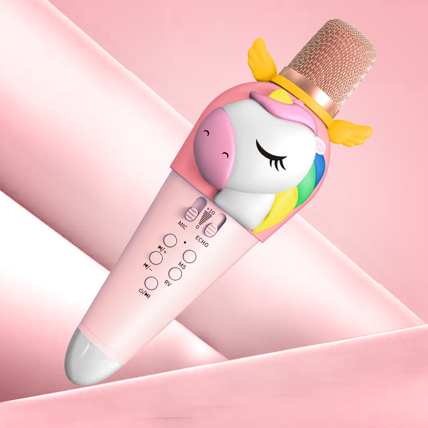 Máquina de Karaokê Infantil, Mini Caixa de Som Portátil com 1 Microfone Sem Fio, Presente de Páscoa para Meninas de 3 a