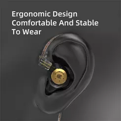 KZ EDX Pro Fones De Ouvido Com Fio Para Jogos Esportivos HiFi Som Estéreo Cancelamento De Ruído Graves Profundos Cabo Re