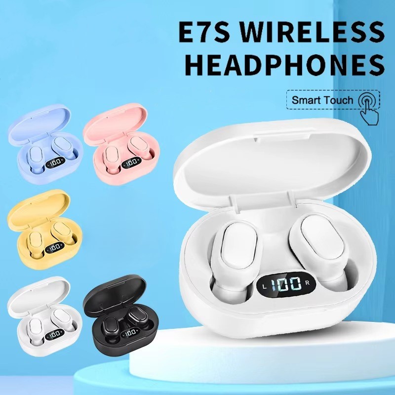 Fones de Ouvido 7s 【Cor Branca Apenas】 Fones de Ouvido Bluetooth Tws Sem Fio, Cancelamento de Ruído, Fones de Ouvido — R$ 32,00 em Shopee