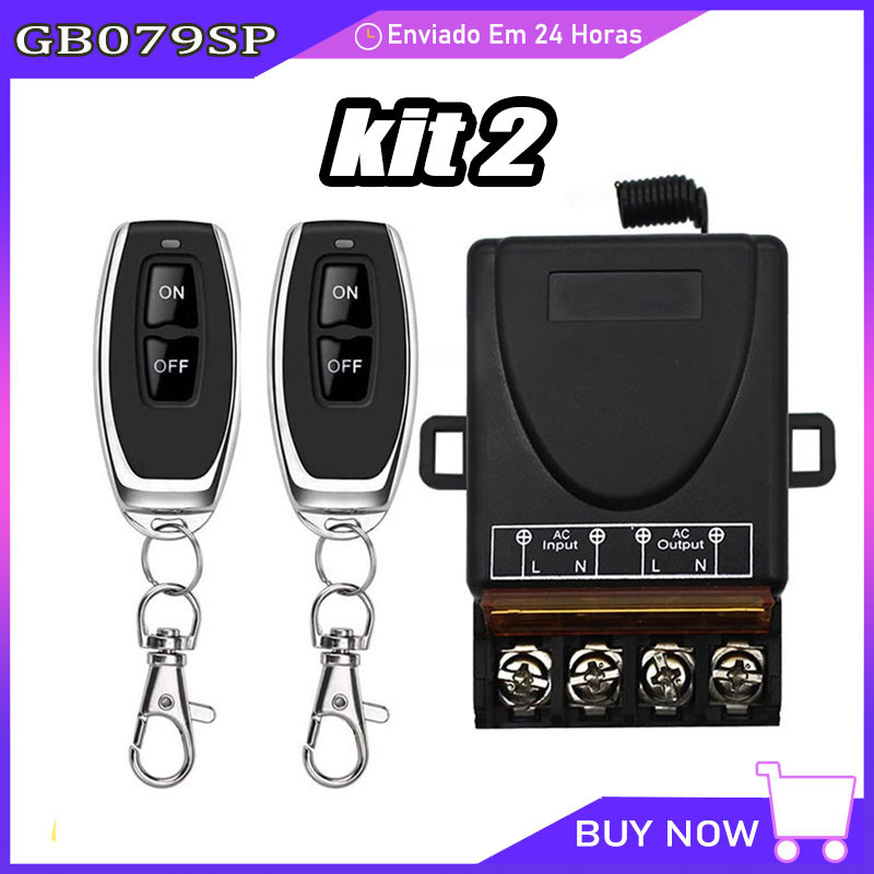 Interruptor de Controle Remoto sem Fio RF 433MHz AC Relé de Alta Corrente Receptor para Motor de Eletrodomésticos LED