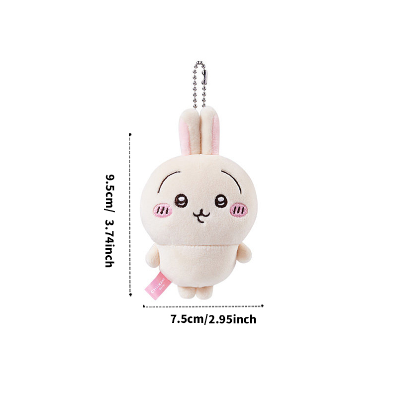 MINISO  chiikawa série - pelúcia macia, adorável e colecionável (usagi & kabutomushi) 12cm x 8cm x 5cm