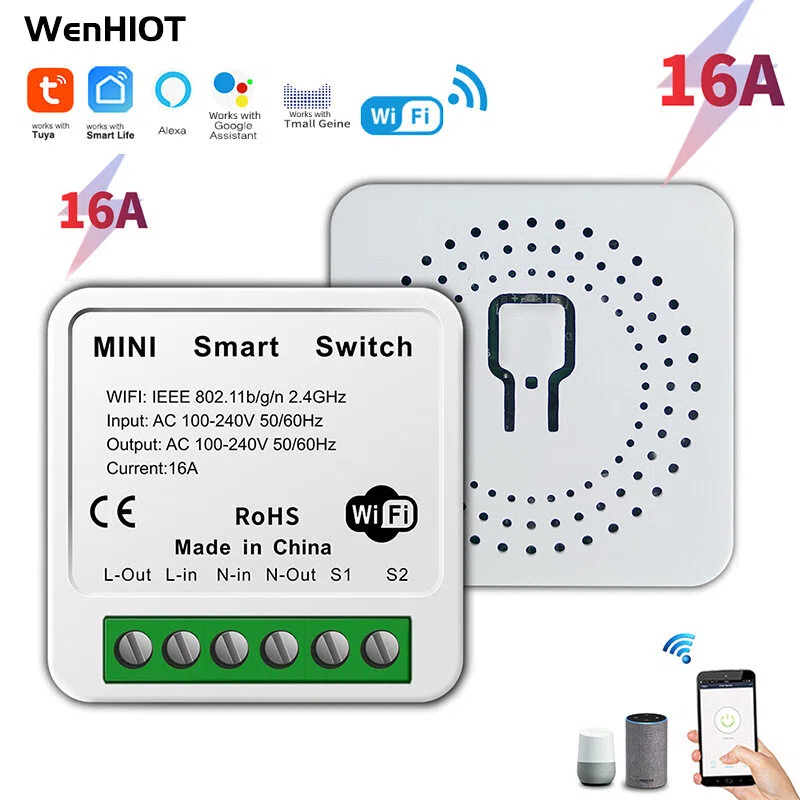 Interruptor Inteligente WiFi com Controle Móvel por Timer 2026 Liga/Desliga e Integração com Alexa - Controle Duplo