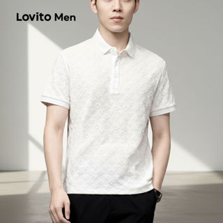 Lovito Polo Masculina Branca Elegante E Versátil Para Primavera Verão LNE122135 em Oferta na Shopee