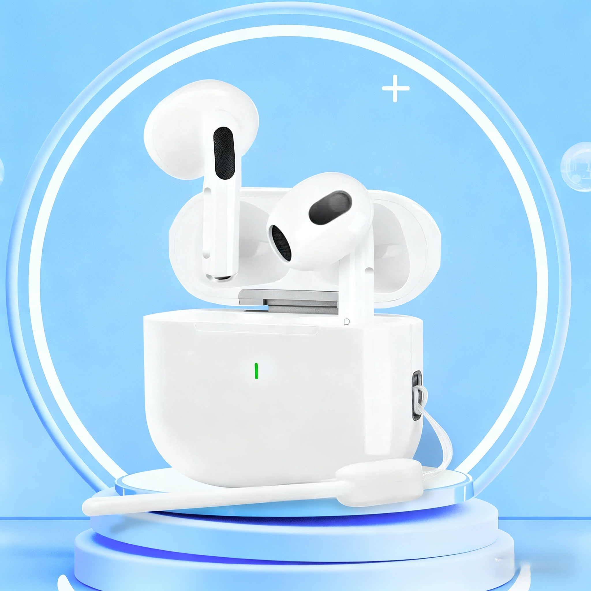  Fones de Ouvido A6 Pro Sem Fio Bluetooth TWS Intra-Auriculares HiFi Estéreo com Cancelamento de Ruído, Fones de Ouvido