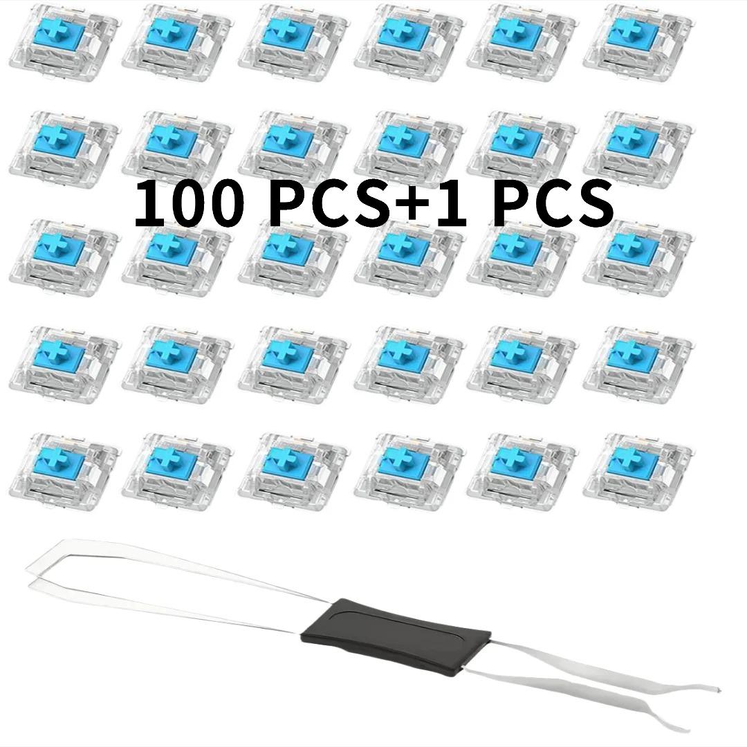 Prático Azul/Preto/Vermelho/Marrom Interruptores Teclado Mecânico DIY Quente-Swappable Cruz Haste-Incluído Keycap Extrat