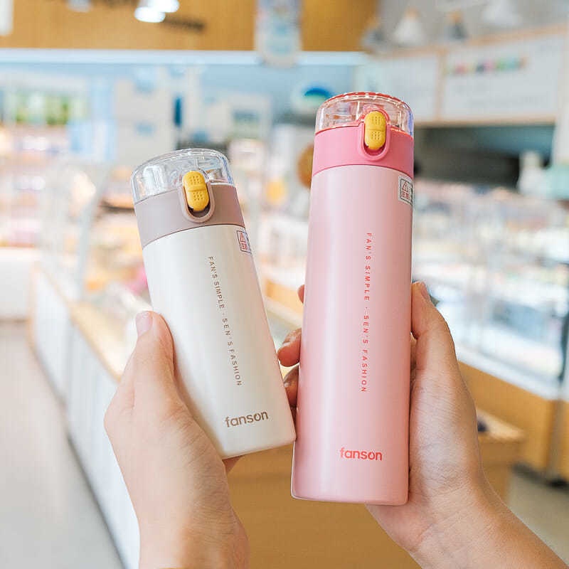 Garrafa De Água Tipo Palha Portátil Com Isolamento De Aço Inoxidável Copo De Café 180ML/270ML 4 Cores