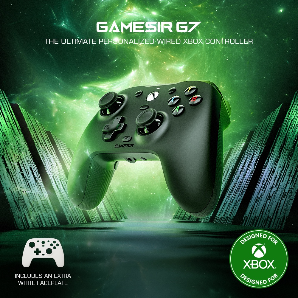 GameSir G7 Xbox Gaming Controller Wired Gamepad for Xbox Series X, Xbox Series S, Xbox One, ALPS Joystick PC, Replaceable panels