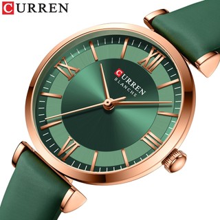 CURREN Relógios Femininos Top Marca De Luxo Criativo Simples Relógio Feminino Esporte Casual Pulseira De Couro Moda À Prova D