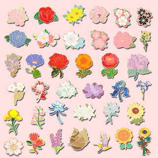 Lily Tulipa Girassol Iris Manhã Glória Broche Crachás Lapela Alfinetes Roupas Mochila Jóias Crachá