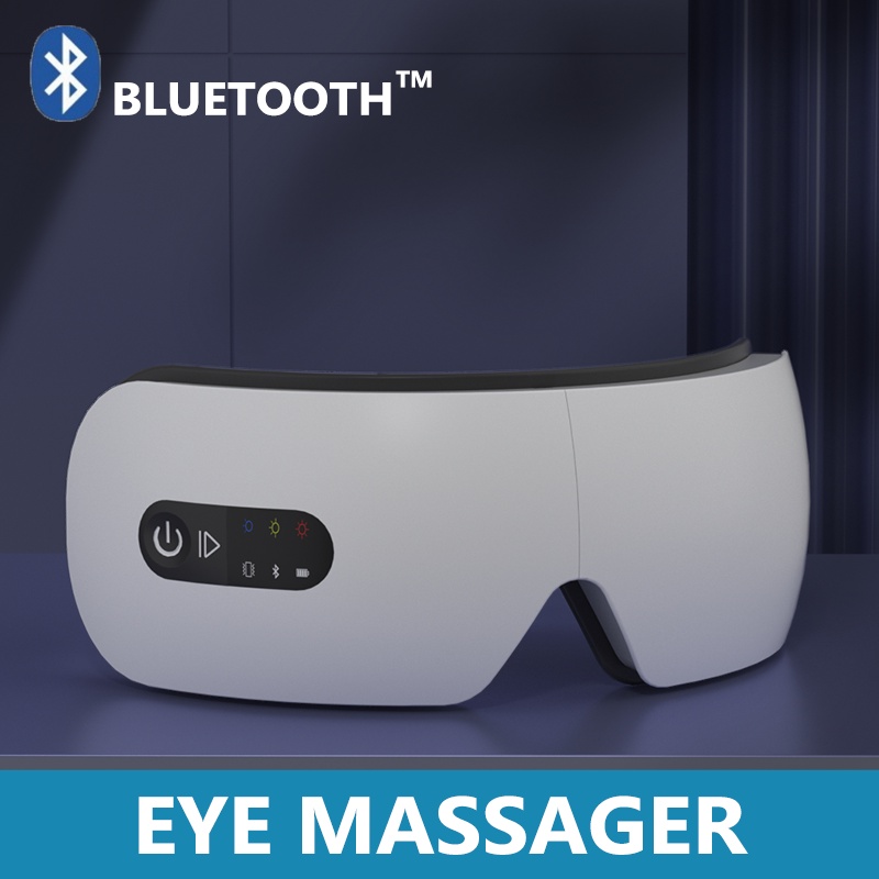 Massagem Dos Olhos Airbag Vibração Compressão A Quente Música Bluetooth Proteção Aliviar Fadiga Visor LED Criança Ou Adulto em Oferta na Shopee